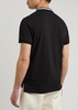 Orb-embroidered piqué cotton polo shirt 