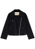 Stretch-jersey biker jacket