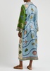 Bath House printed silk maxi shirt dress