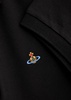 Orb-embroidered piqué cotton polo shirt 