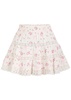 Viro ribbed floral and bow-embroidered cotton mini skirt