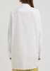 Floral-embroidered cotton shirt