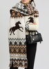 Fair isle intarsia wool scarf