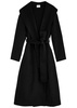 Belted wool-blend coat