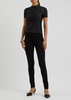 Logo stretch-nylon T-shirt