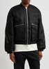 Logo-embroidered nylon bomber jacket
