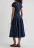 Afternoon Elegance stretch-cotton midi dress 