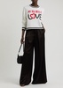 Eloise wide-leg satin trousers