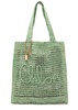 Summer Banana logo raffia tote