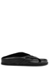 Shaw leather flip flops