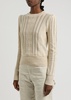 Kalyn cable-knit cotton-blend jumper 