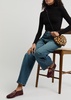 Vienne laser-cut leather ballet flats 