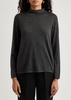 Roll-neck fine-knit wool jumper