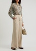 Wide-leg woven trousers