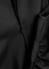 Ruched asymmetric leather top