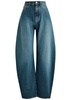 Round barrel-leg jeans