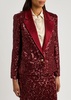 Devyn sequin-embellished tulle blazer