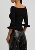 Ribbed-knit top