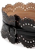 Bustier laser-cut leather belt