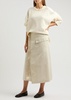 Distressed cotton-blend jumper 