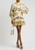 Oleander floral-print woven blouse