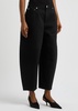 Cocoon cropped barrel-leg jeans
