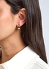 Tea Rose embellished hoop earrings
