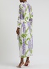Peignoir printed silk wrap dress