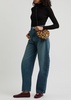 Vienne laser-cut leather ballet flats 