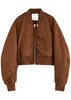 Jett padded satin bomber jacket
