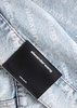 Logo-print bleached denim jacket 