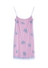 Floral-embellished tulle mini dress