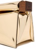 La Pochette Rond Carré metallic leather clutch