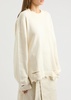 Distressed cotton-blend jumper 