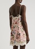 Acacia floral-print linen mini dress