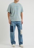 Patchwork wide-leg jeans 