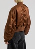 Jett padded satin bomber jacket