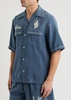 Saturday Night embroidered woven shirt