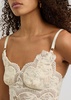 Haut scalloped sheer lace tank