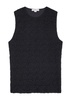 Seersucker cotton-blend top
