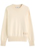 Logo-embroidered cotton-blend jumper 