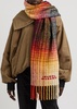 Firny checked alpaca-blend scarf 