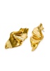 Crumpled small 14kt gold-plated drop earrings