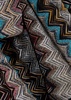 Zigzag-intarsia metallic-knit mini dress