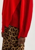 Layered-effect cable-knit wool jumper