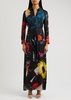 Chassidy printed maxi shirt dress