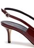 Saba patent-leather slingback pumps