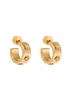 Tea Rose embellished hoop earrings
