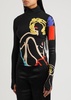 Delaina printed jersey top