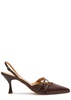Joella 75 leather slingback pumps 